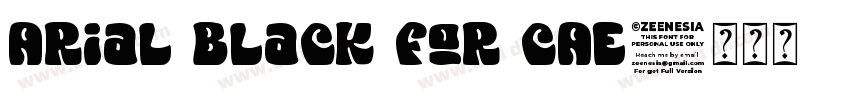 Arial Black For CAE字体转换